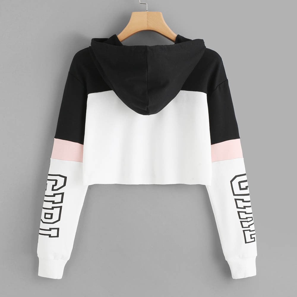 Chic Patchwork Women's Hoodie