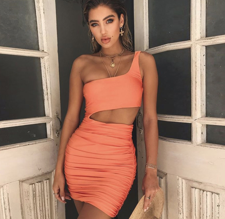 Solo Shoulder Sheath Dress