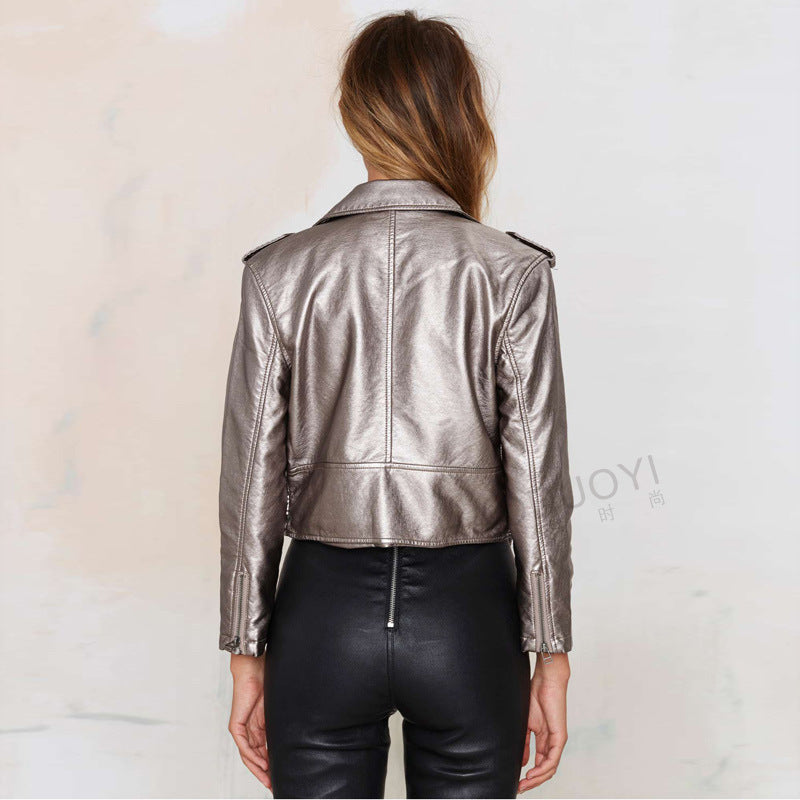 Gleaming Rebel Motorcycle Leather Jacket