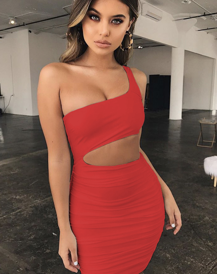 Solo Shoulder Sheath Dress
