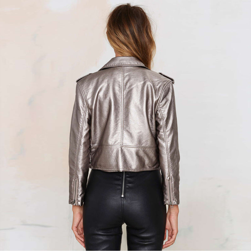 Gleaming Rebel Motorcycle Leather Jacket
